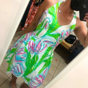 Lilly Pulitzer Y2K halter tropical floral dress 2